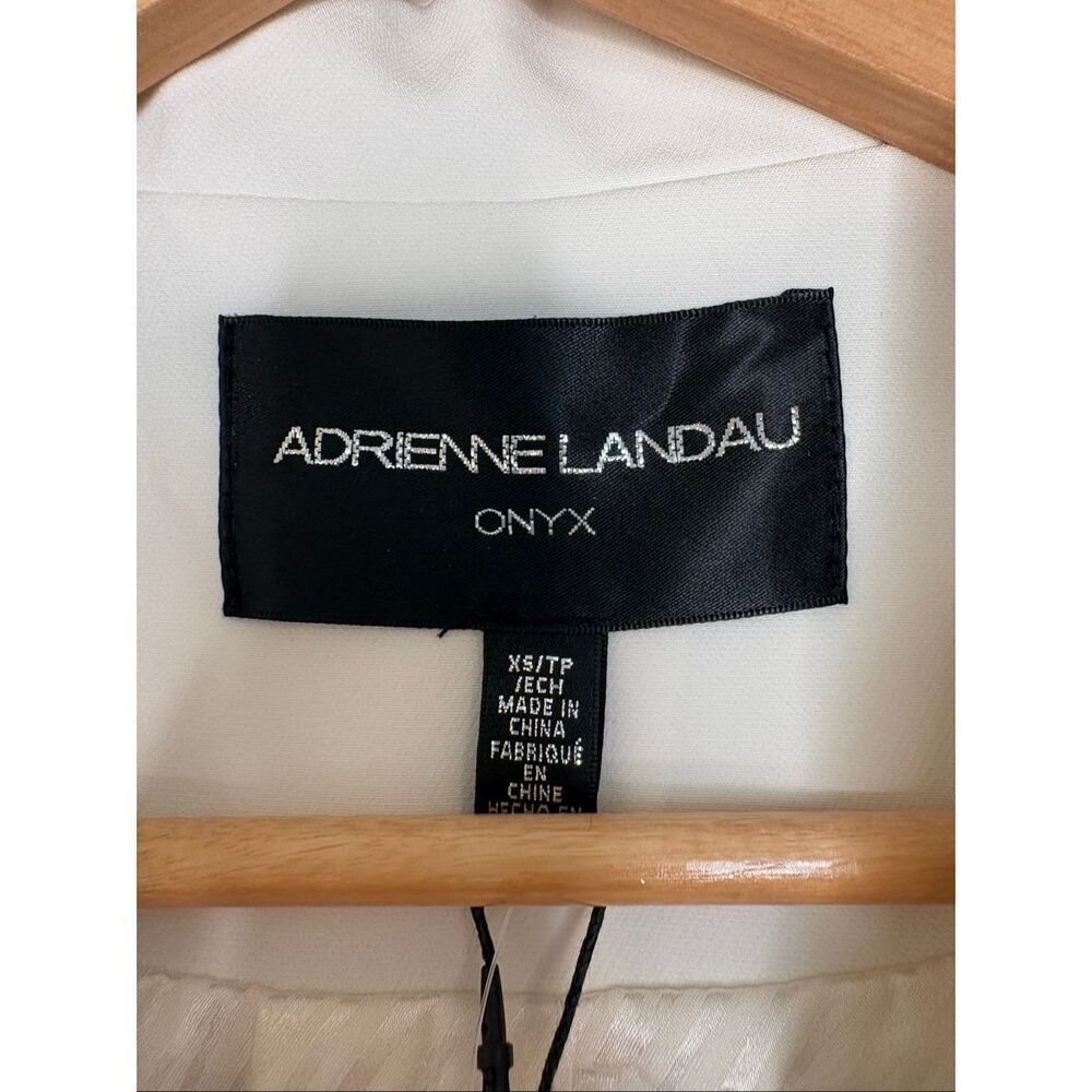 NWT Adrienne Landau Onyx Revolve White Open Front Classic Blazer Size XS - Picture 6 of 8